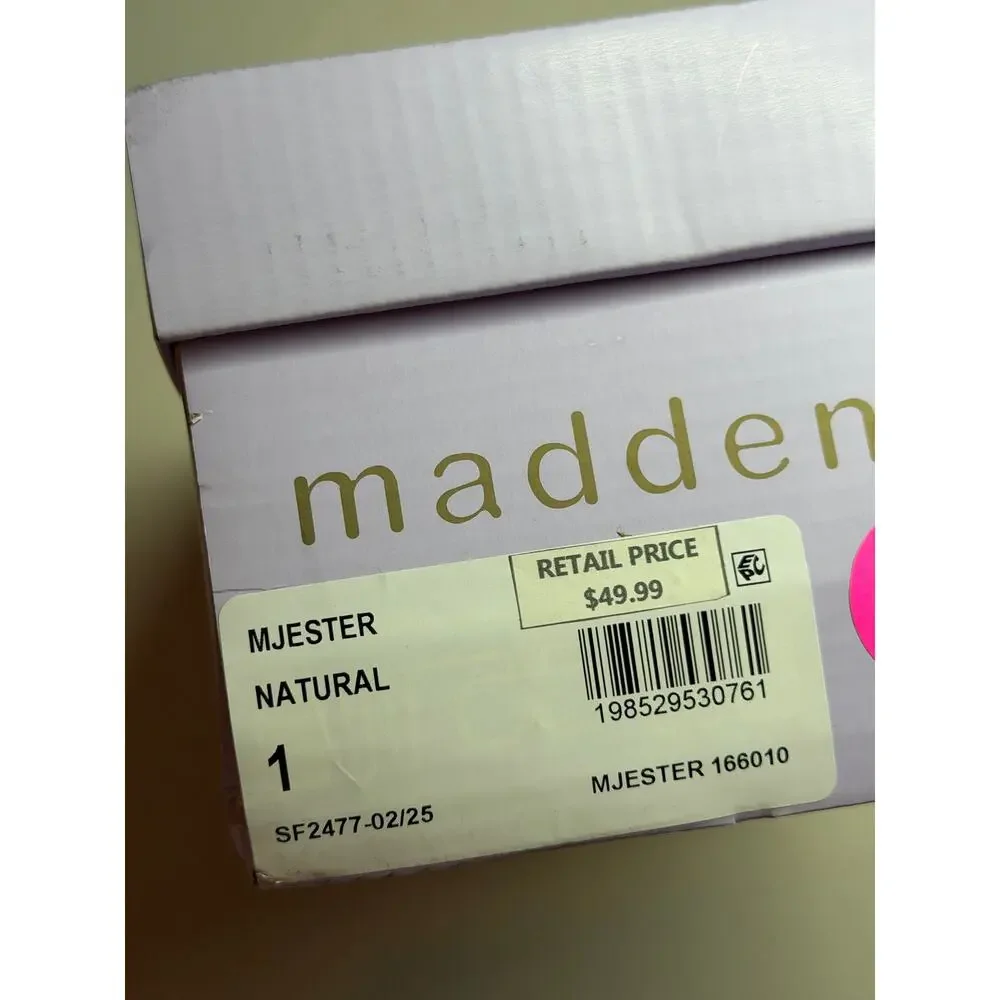 NEW! Size 1 Madden Girl Jester Natural Girls Strap Sandals